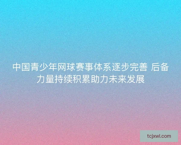 中国青少年网球赛事体系逐步完善 后备力量持续积累助力未来发展