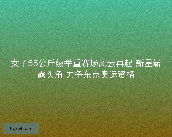 女子55公斤级举重赛场风云再起 新星崭露头角 力争东京奥运资格 女子55公斤级举重赛场风云再起 新星崭露头角 力争东京奥运资格